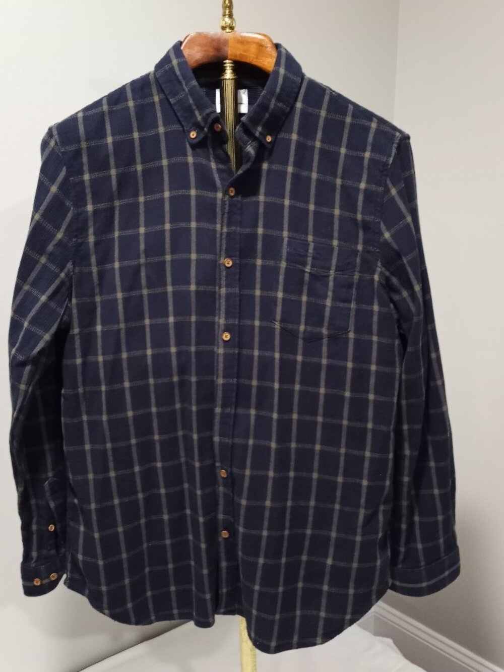 BEN SHERMAN MIDNIGHT BLUE TEXTURED LONG SLEEVE MEN SIZE XL